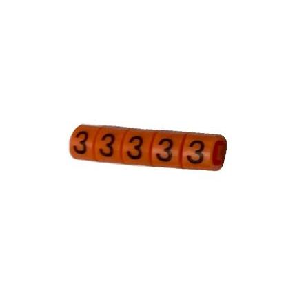 Označovač kabelu, řada: WEC Nasouvací barva Černá 4 mm x RS PRO 3 4.2 mm