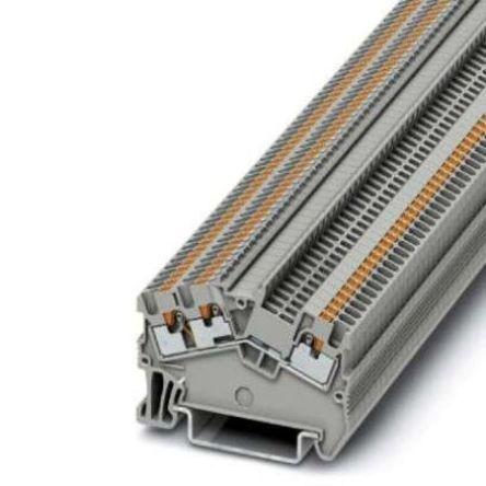 Phoenix Contact Napájení přes svorkovnici 3214589, řada: PTS 1.5/S-TWIN, 500V Šedá 0.14mm², 1.5 mm² 1 Zásuvný IECEx/ATEX