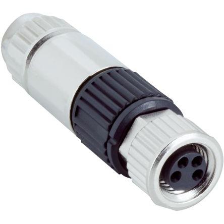 Kulatý konektor, počet kontaktů: 4, Kabel, velikost: M8 SICK, pohlaví kontaktu: Vnitřní, orientace těla: Rovný Zástrčka,