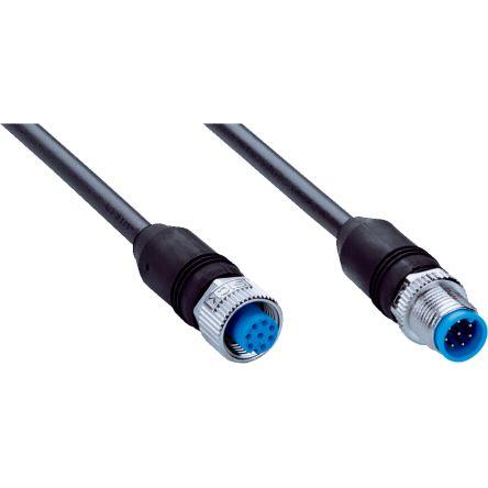 Kabel ovladače snímače, A: Vnitřní, A: Rovný 8, B: Přímý, B: Vnější, 30V 8, IP67 SICK 1 m