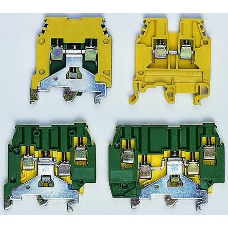 Entrelec Zemnicí svorkovnice 1SNA195637R1200, řada: SNA, 800V ac Zelená, Žlutá 2.5mm² 1 Šroubová