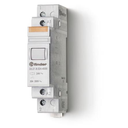 Finder Relé bez blokování SPST Lišta DIN 20A 12V ac 22