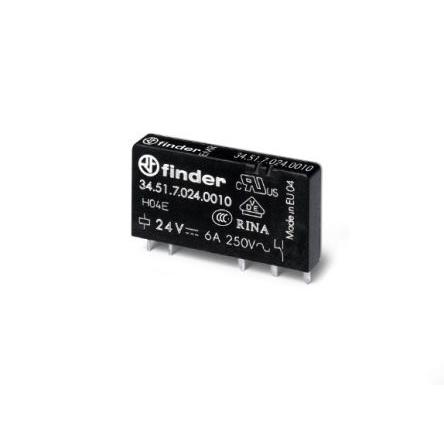 Finder Relé bez blokování SPDT Lišta DIN 6A 24V dc 34