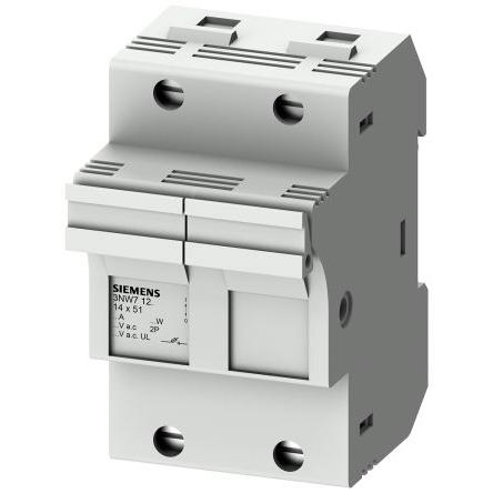 Držák pojistek s montáží na lištu DIN 50A 690V Siemens 14 x 51 mm 2pólový