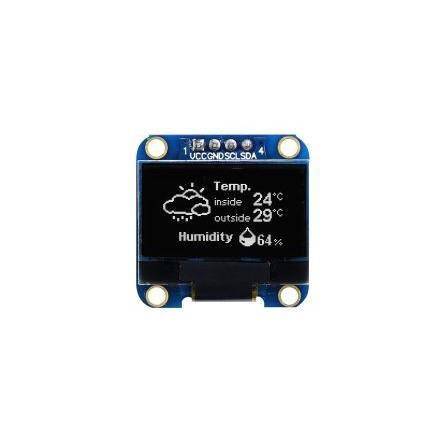 Displej OLED, řada: MDOB128064V2V-WI 0.96 in Bílá Pasivní matice 128 x 64 pixelů COB Midas I2C