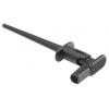 Staubli Krokosvorka, 4.5 mm, velikost zásuvky: 2 mm, Černá 1A, 300V, délka: 75 mm, materiál kontaktu: Ocel