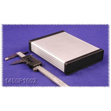Hammond Pouzdro, řada: 1455P1602 IP54 Nestíněný barva Čirý eloxovaný, Černý elox barva Černá Extrudovaný hliník 160 mm