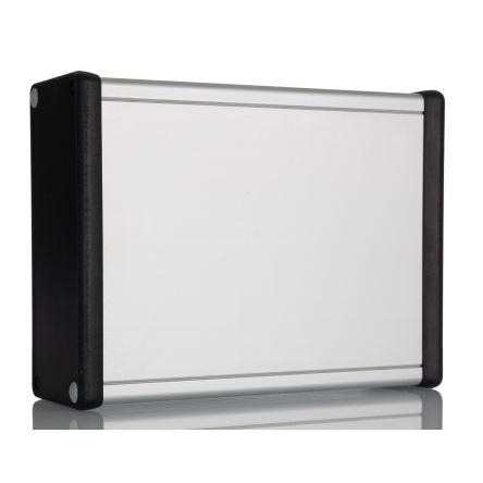 Hammond Pouzdro, řada: 1455Q1602 IP54 Nestíněný barva Čirý eloxovaný barva Černá Extrudovaný hliník 160 mm 52 mm 125 mm