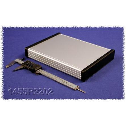 Hammond Pouzdro, řada: 1455R2202 IP54 Nestíněný barva Černý elox, Čirý eloxovaný barva Černá Extrudovaný hliník 220 mm
