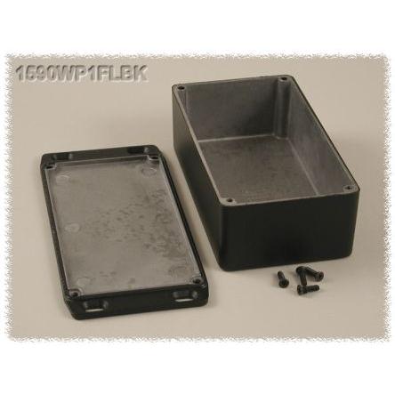 Hammond Pouzdro, řada: 1590 IP65 Stíněné S přírubou barva Černá barva Černá Odlévaný hliník 183 mm 80 mm 53 mm Silikon