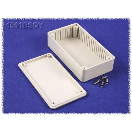 Hammond Pouzdro, řada: 1591B IP54 Nestíněný barva Černá, Šedá barva Čirá ABS 112 mm 31 mm 62 mm