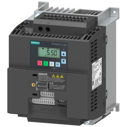 Měnič kmitočtu, řada: SINAMICS V20 3 kW 1 550Hz 240V IP20 Siemens 7.5 A