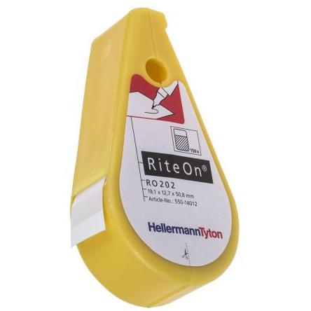 Sada pro označování kabelů, řada: RiteOn barva Bílá 19mm HellermannTyton 550-14012 RO202-1401-CL/WH