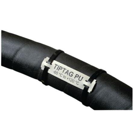 Označovač kabelu, řada: TIPTAG Stahovací páska barva Bílá 100 mm x 65mm Tisknutelný HellermannTyton Bílá TIPTAG PU