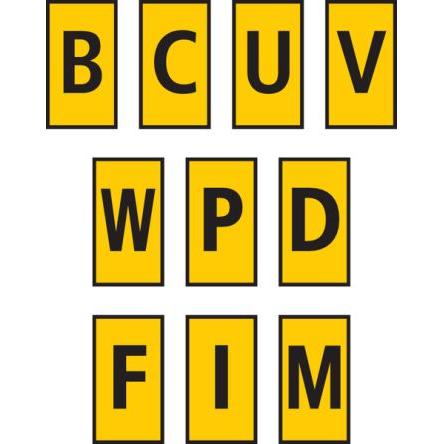 Označovač kabelu, řada: WIC0 barva Černá 3 mm x 5mm Tisknutelný HellermannTyton Žlutá C, W, V, U, P, M, I, F, D, B 2.8