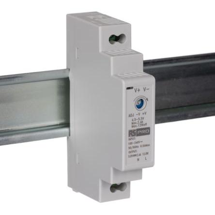 RS PRO Napájecí zdroj na lištu DIN 56YSD15S, počet výstupů: 1 Spínaný napájecí zdroj 264V ac 2.4 A 5V dc 12 W