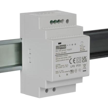 RS PRO Napájecí zdroj na lištu DIN 56YSD60S, počet výstupů: 1 Spínaný napájecí zdroj 264V ac 2.5 A 24V dc 60 W