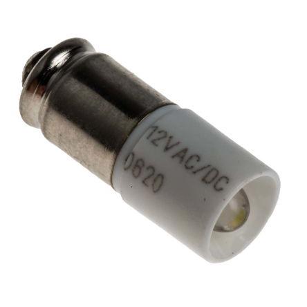 RS PRO Kontrolka barva světla Bílá, objímka žárovky: Miniaturní drážka Jednočipové, průměr: 6 mm, 12 V ac, 12V dc