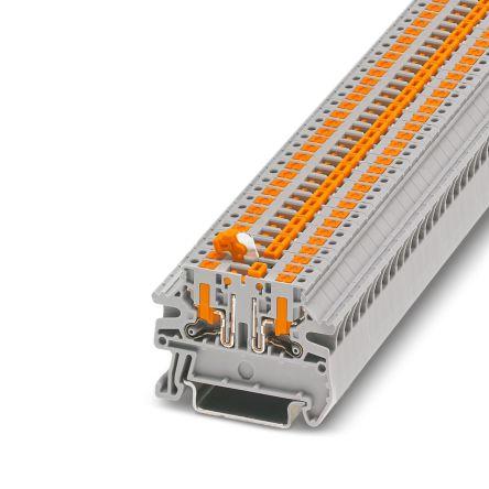 Phoenix Contact Svorkovnice pro montáž na lištu DIN 1079059, řada: PTV, 800V Šedá 4mm² 1 Zásuvný