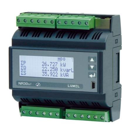 Digitální měřič výkonu, řada: NR30 Podsvícení LCD 3fázový Digitální Impulzový výstup výška číslice 85 mm, výška výřezu: