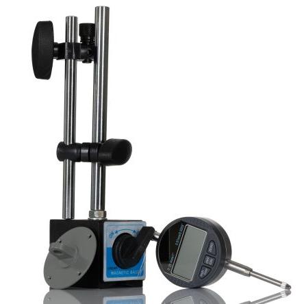 Měřicí sada, Metrické: 25 mm / 1 v pohybu, 1x magnetická základna-MB-1, 1x plunžrový digitální indikátor RS PRO
