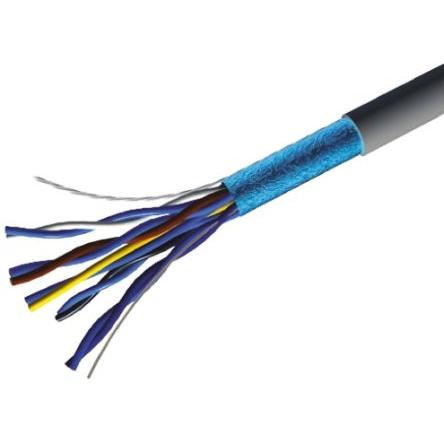 Telefonní kabel 5párový, Slonovinová, Šedá, 300V 100 m Adaltra 10