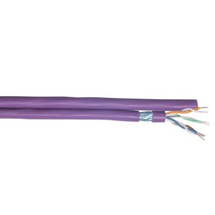 Multimedia Connect Cat6a Ethernetové kabely, řada: MMC, Purpurová, Nízko dýmivý bezhalogenový 100 m, typ pláště: Stíněné