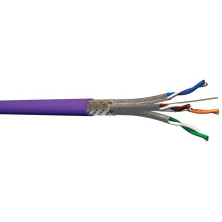 Multimedia Connect Cat7 Ethernetové kabely, řada: MMC, Purpurová, Nízko dýmivý bezhalogenový 250 m, typ pláště: Stíněné
