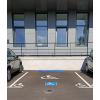 Hmatový symbol Disabled Parking Sticker for Floor Marking Francouzština, Modrá, Bílá Samolepicí, Polyvinylchlorid RS PRO