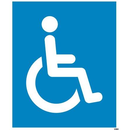 Hmatový symbol Disabled Parking Sticker for Floor Marking Francouzština, Modrá, Bílá Samolepicí, Polyvinylchlorid RS PRO