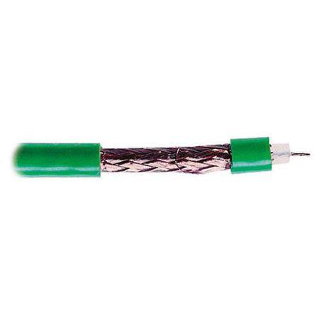 Koaxiální kabel, řada: KX 6 A KX6, Zelená Polyvinylchlorid, vnější průměr: 6.1 mm OD 100 m 75 Ω Adaltra Bez koncovky