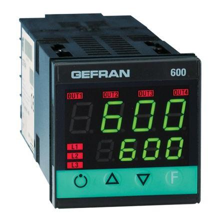 Gefran Kontrolér, řada: 600 Montáž do panelu, 50 °C, 0 °C 1, počet výstupů: 3, výstup: Polovodičové relé 27V, typ