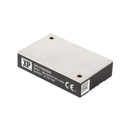 XP Power Měnič DC/DC QHL75, výstup: 12V dc 3 kV, Vin 450V dc 6.25 A, Vin 180V 3 W -40 °C 105 °C Průchozí otvor