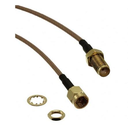 Koaxiální kabel, řada: SMA RG316, Černá 152 mm 50 Ω RS PRO S koncovkou