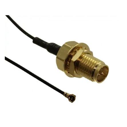 Koaxiální kabel, řada: MHF4, RP-SMA RF, Černá, vnější průměr: 0.81 mm OD 152 mm 50 Ω RS PRO S koncovkou