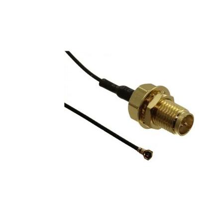 Koaxiální kabel, řada: MHF4, RP-SMA RF, Černá, vnější průměr: 0.81 mm OD 305 mm 50 Ω RS PRO S koncovkou