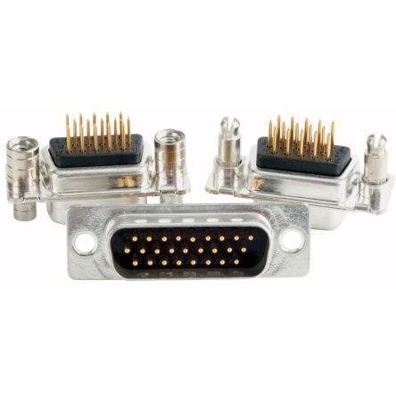 CONEC Konektor PCB D-Sub, počet kontaktů: 15, orientace těla: Rovný 2.28 mm, Montáž na plošný spoj Vnitřní, 4 až 40 UNC