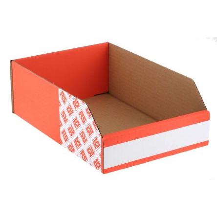 Skladovací zásobník barva Červená Lepenka 100 mm x 200 mm x 300 mm RS PRO