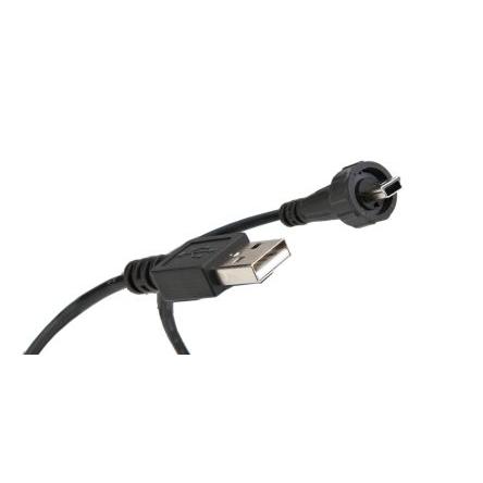CONEC Kabel USB do zásuvky IC Vnější, A: USB typu A, 2 m Vnější, Černá, B: Micro USB typ B