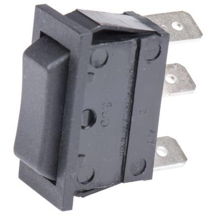 Arcolectric (Bulgin) Ltd Kolébkový spínač IP67, IP54 Zap-nic-zap, barva ovladače: Černá SPDT Panel Zap-vyp-zap 16A
