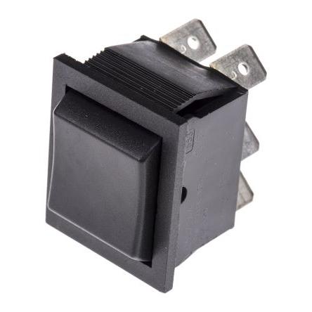 Arcolectric (Bulgin) Ltd Kolébkový spínač IP54, IP67 Zap-nic-zap, barva ovladače: Černá DPDT Panel Zap-vyp-zap 16A