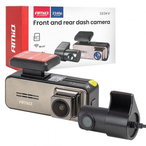 Kamera do auta se zadní kamerou 4K + 2K WLAN 512 GB WIFI UHD AMIO