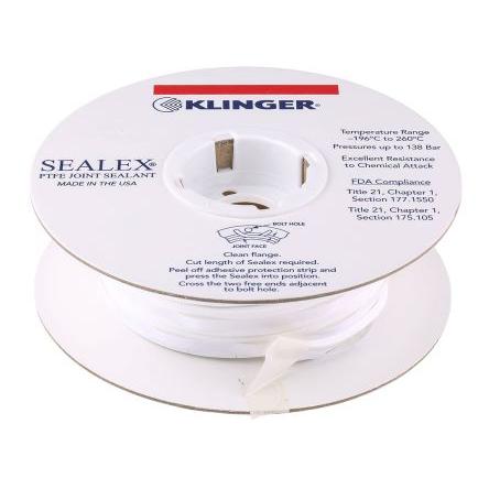 Páska PTFE, Bílá SEA1030008BR Klinger, délka: 8 m 10mm 3 mm