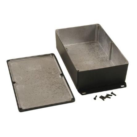 Hammond Pouzdro, řada: 1590 IP65 Stíněné S přírubou barva Černá barva Černá Odlévaný hliník 188 mm 58 mm 120 mm Silikon