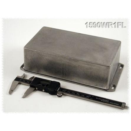 Hammond Pouzdro, řada: 1590 IP65 Stíněné S přírubou barva Černá barva Přírodní Odlévaný hliník 217 mm 61 mm 112 mm