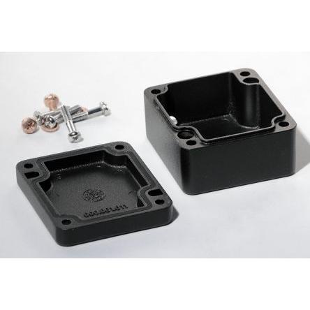 Hammond Pouzdro, řada: 1590 IP65 Stíněné barva Černá barva Černá Odlévaný hliník 65 mm 36 mm 59 mm Silikon