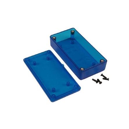Hammond Univerzální skříň, řada: 1591XX IP54 barva Průhledná modrá ABS 99 mm 20 mm 51 mm