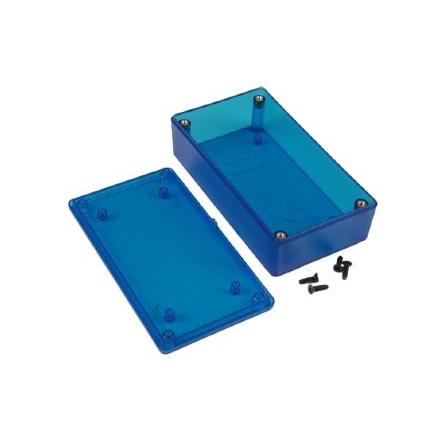 Hammond Univerzální skříň, řada: 1591 IP54 barva Průhledná modrá ABS 112 mm 28 mm 64 mm