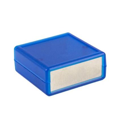 Hammond Pouzdro na přístroje, řada: 1593AL IP54 ABS 28 mm barva Průhledná modrá 66 mm 66 mm