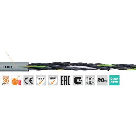 Ovládací kabel, řada: Chainflex CF130.UL 2žilový, 500V Polyvinylchlorid plášť 0.5mm² 20 AWG, vnější průměr: 5.5 mm Igus
